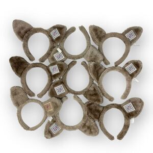 Great Wolf Lodge Wolf Ears Lot of 9 Headbands Gray Souvenir Wolfie Dress Up